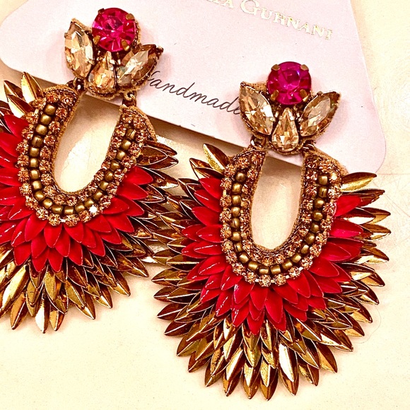 NWT Deepa Gurnani Crystal Lotus Petal Chandeliers - Picture 3 of 15